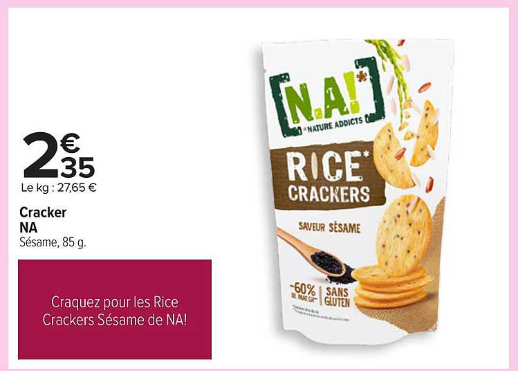 Craquez pour les Rice Crackers Sésame de NA!