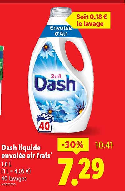 Dash liquide envolée air frais*