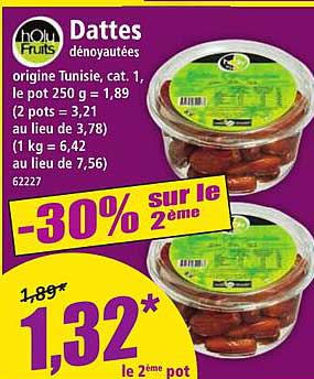 Dattes dénoyautées