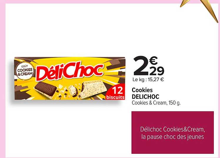 Délichoc Cookies & Cream, la pause choc des jeunes