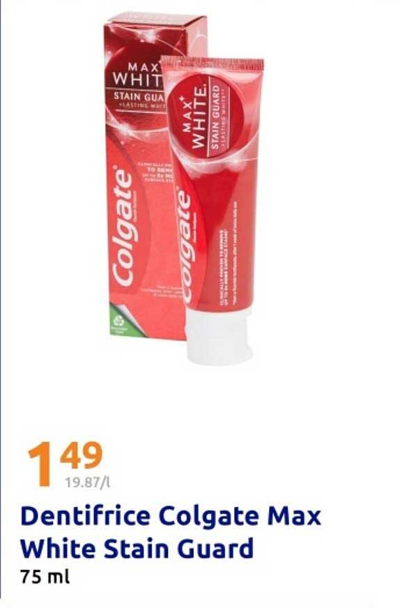 Dentifrice Colgate Max White Stain Guard