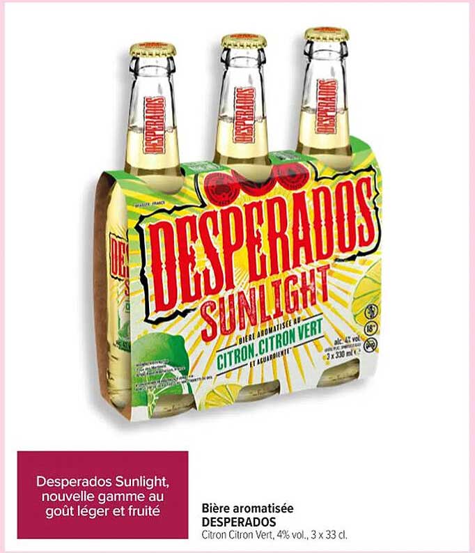 Desperados Sunlight, nouvelle gamme au goût léger et fruité