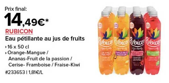 Eau pétillante au jus de fruits