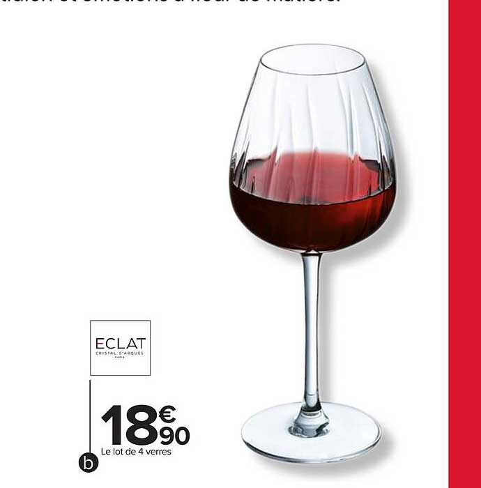 ECLAT - Lot de 4 verres à vin