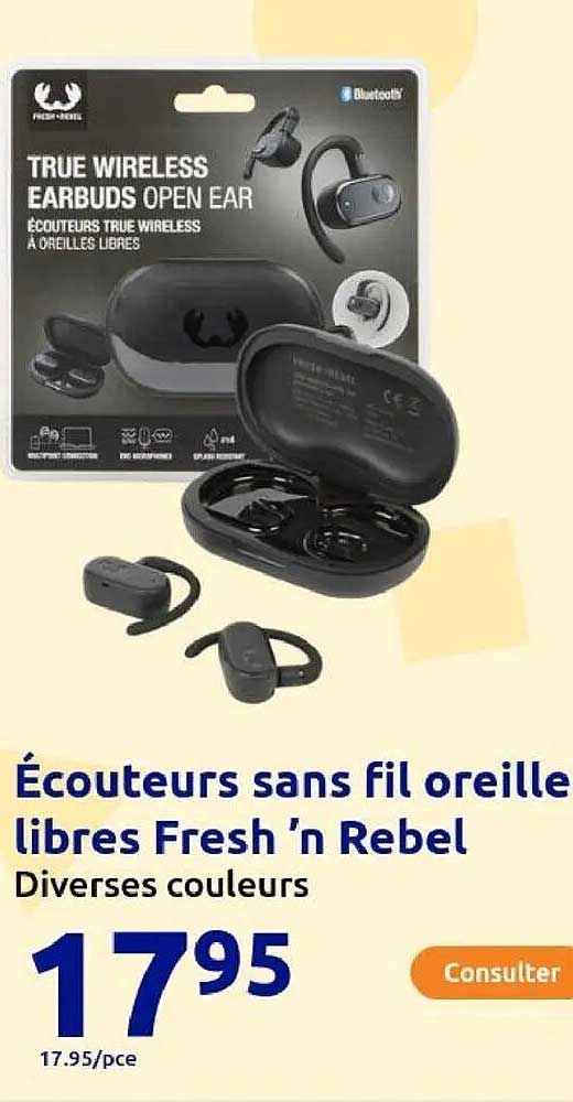 Écouteurs sans fil oreilles libres Fresh 'n Rebel