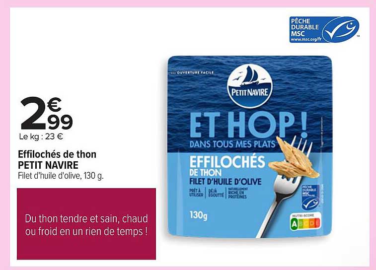 Effilochés de thon PETIT NAVIRE