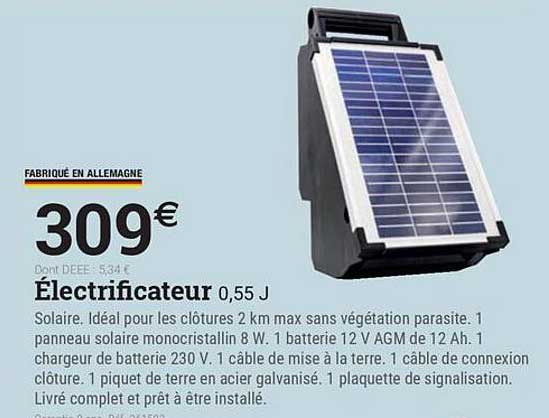 Électrificateur 0,55 J