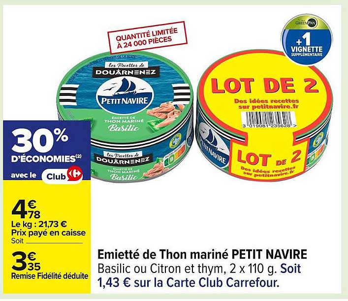 Emiettée de Thon mariné PETIT NAVIRE