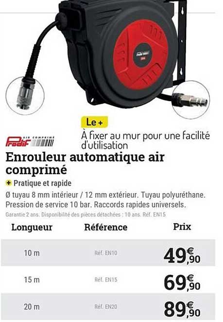 Enrouleur automatique air comprimé