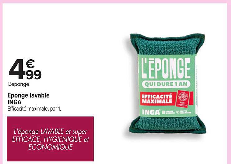 Eponge lavable INGA