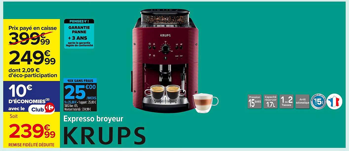Expresso broyeur KRUPS