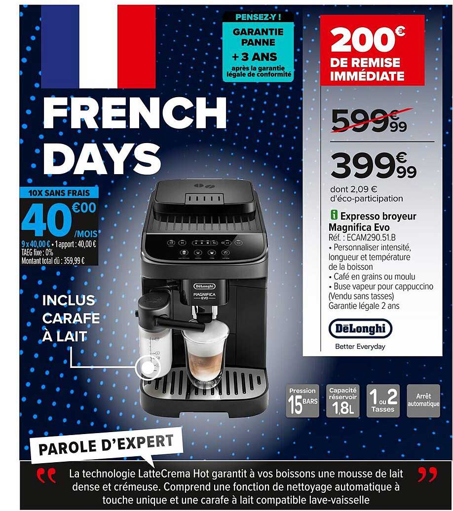 Expresso broyeur Magnifica Evo