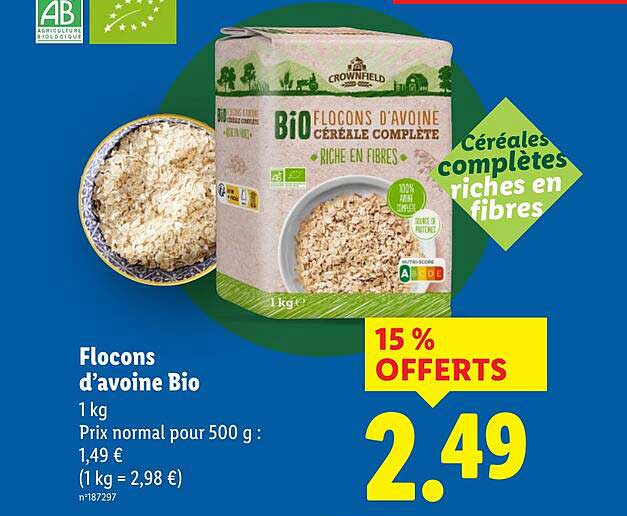 Flocons d’avoine Bio