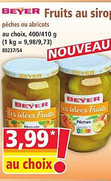 Fruits au sirop
