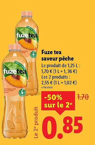 Fuze tea saveur pêche