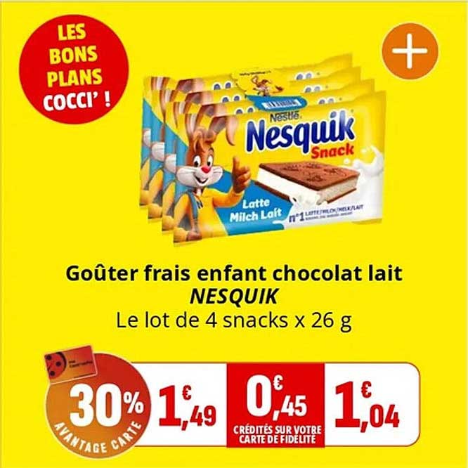 Goûter frais enfant chocolat lait NESQUIK