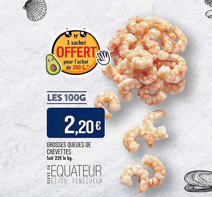 GROSSSES QUEUES DE CREVETTES