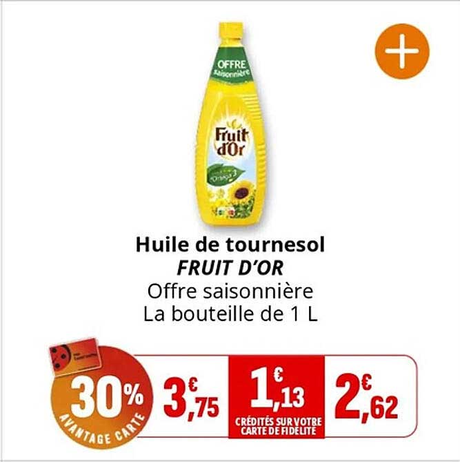 Huile de tournesol FRUIT D'OR