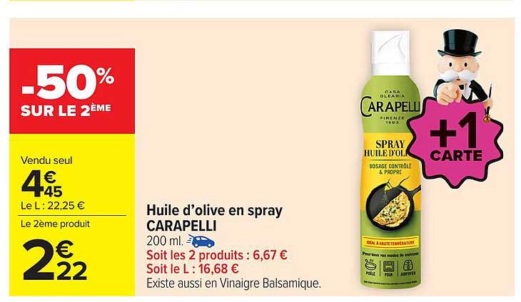Huile d’olive en spray CARAPELLI