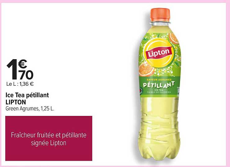 Ice Tea pétillant LIPTON