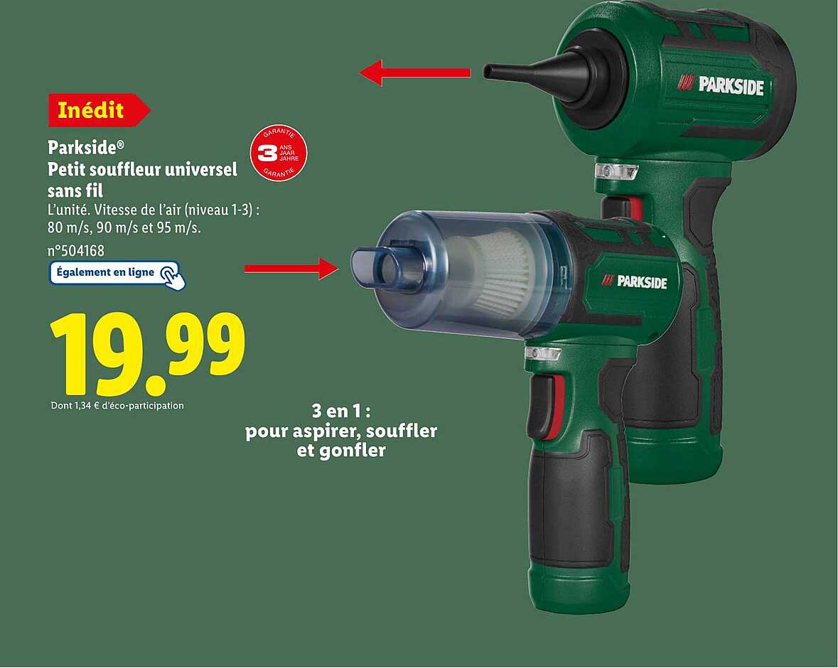 Inédit Parkside® Petit souffleur universel sans fil