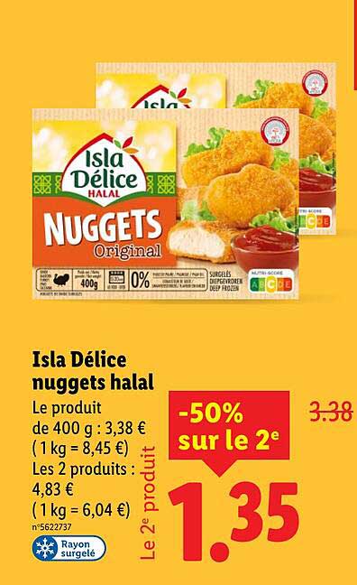 Isla Délice nuggets halal
