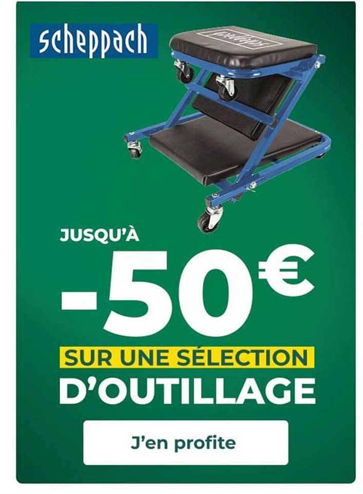Jusqu'à -50€ sur une sélection d'outillage