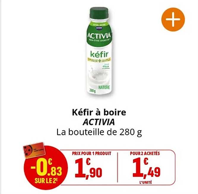 Kéfir à boire ACTIVIA La bouteille de 280 g