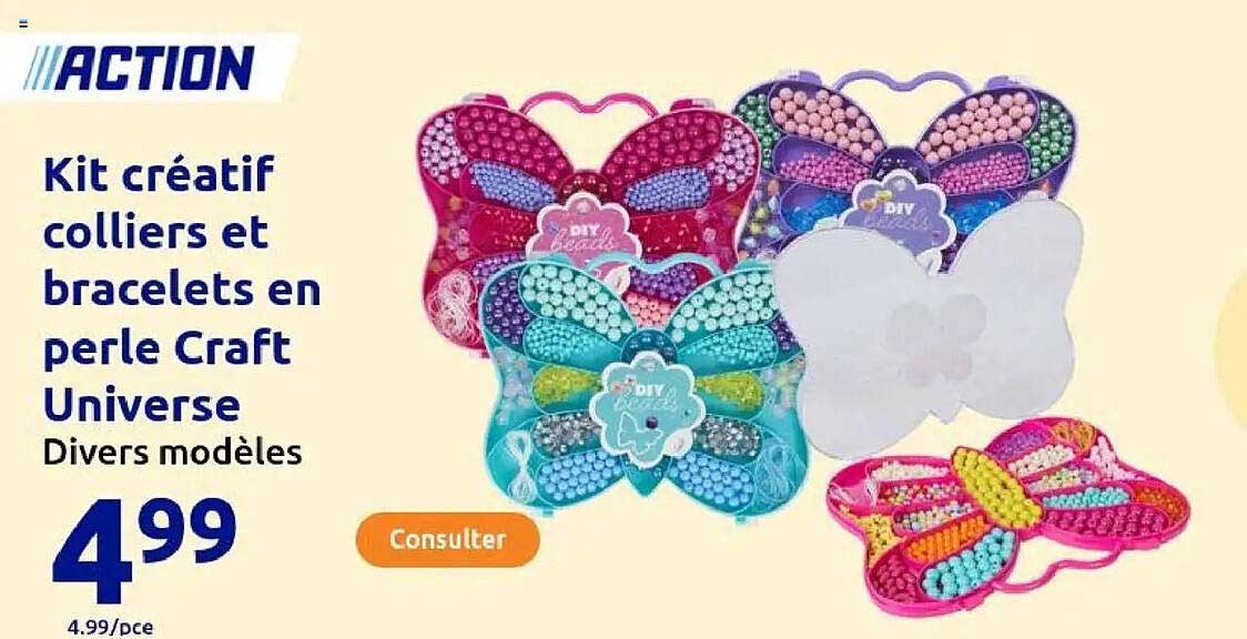 Kit créatif colliers et bracelets en perle Craft Universe Divers modèles