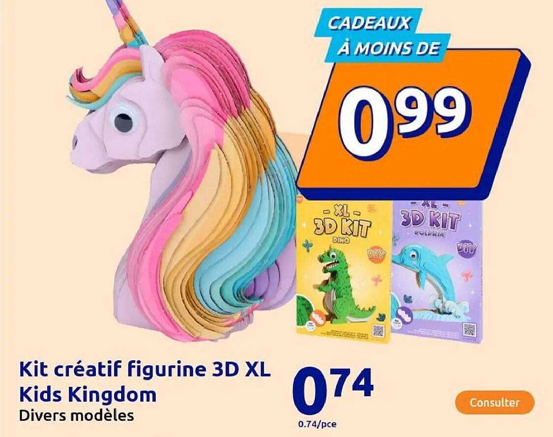 Kit créatif figurine 3D XL Kids Kingdom
