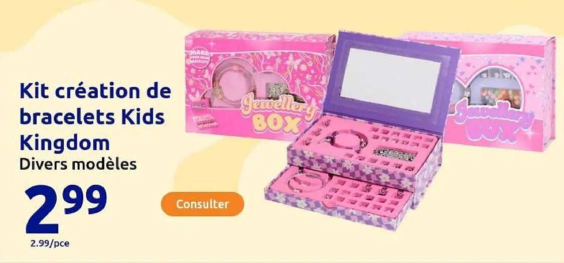 Kit création de bracelets Kids Kingdom