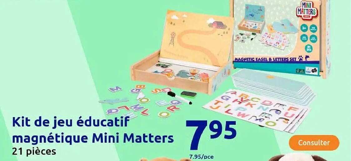 Kit de jeu éducatif magnétique Mini Matters