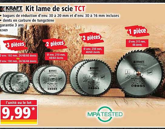 Kit lame de scie TCT