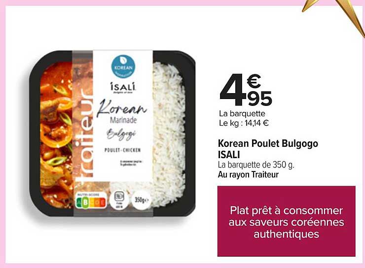 Korean Poulet Bulgogo ISALI