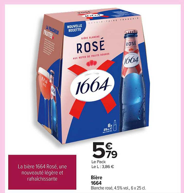 La bière 1664 Rosé, une nouveauté légère et rafraîchissante