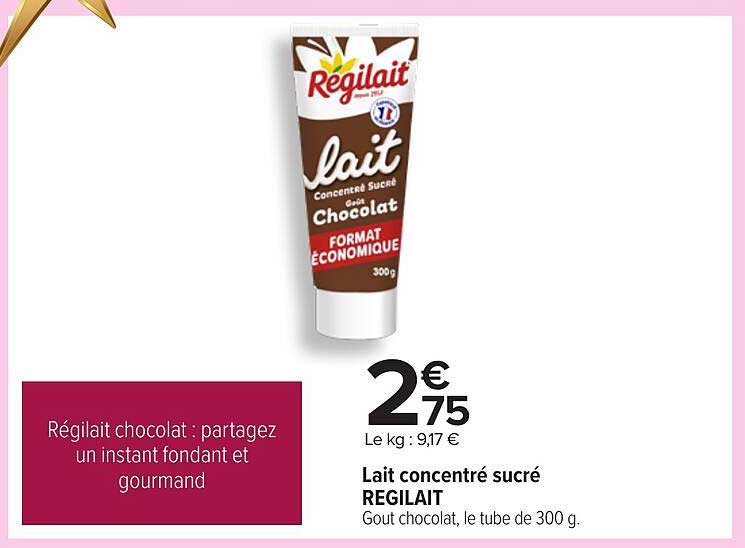 Lait concentré sucré REGILAIT