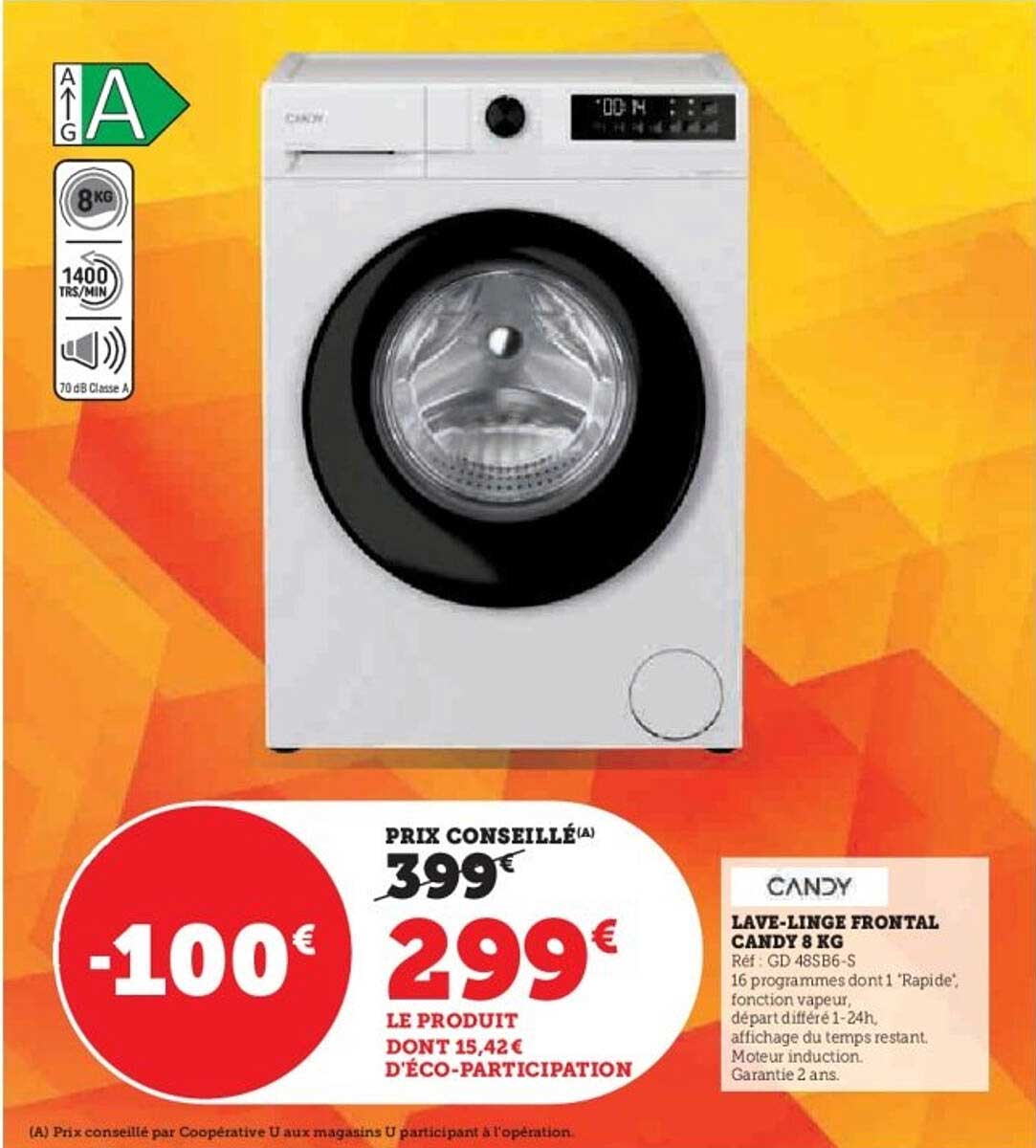 LAVE-LINGE FRONTAL CANDY 8 KG