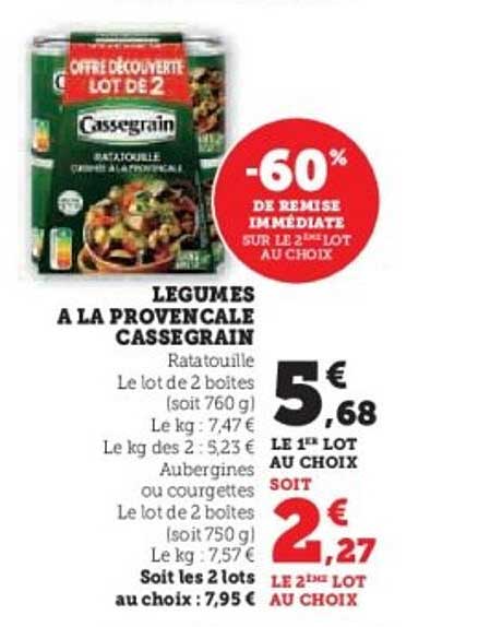 LEGUMES A LA PROVENCALE CASSEGRAIN