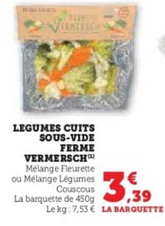 Légumes cuits sous-vide Ferme Vermersch