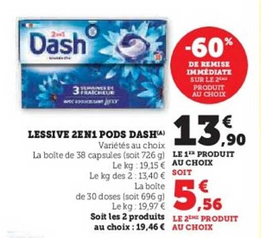 LESSIVE 2EN1 PODS DASH