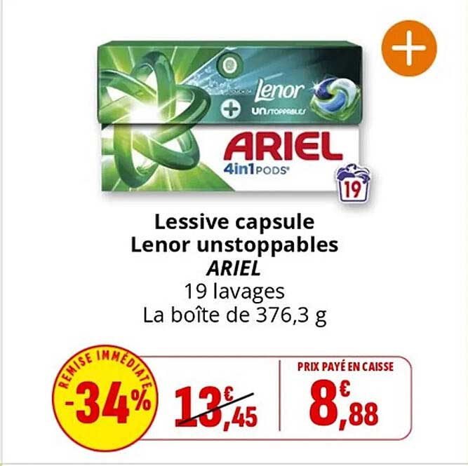 Lessive capsule Lenor unstoppables ARIEL