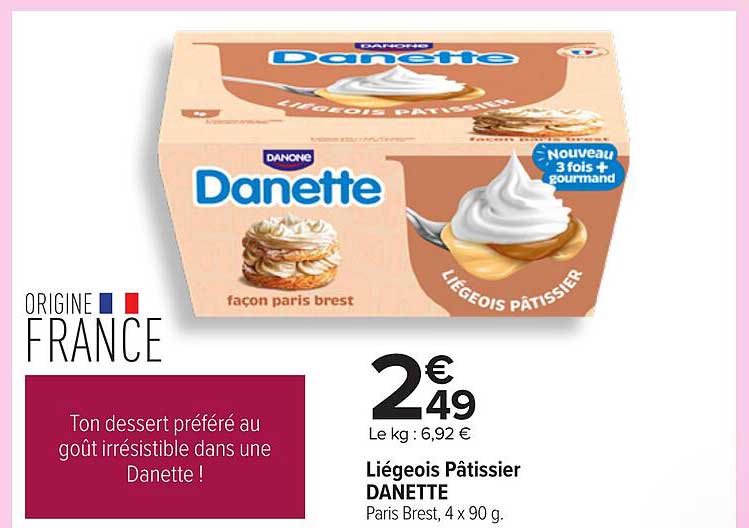 Liégeois Pâtissier DANETTE