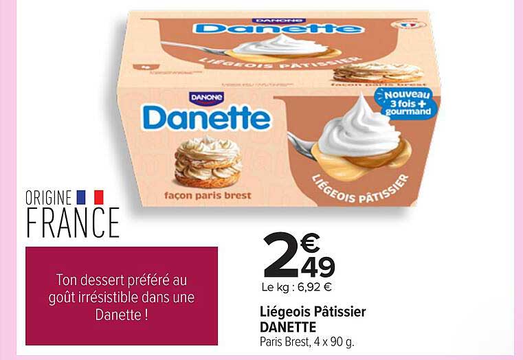 Liégeois Pâtissier DANETTE