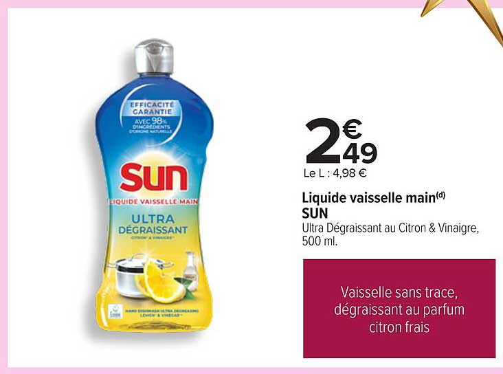 Liquide vaisselle main SUN