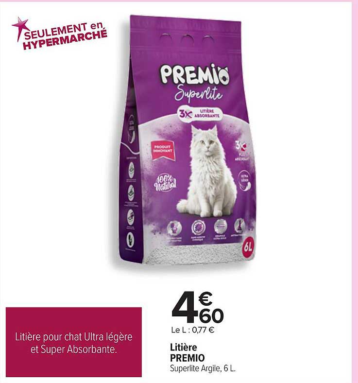 Litière Premio Superlite, 6 L