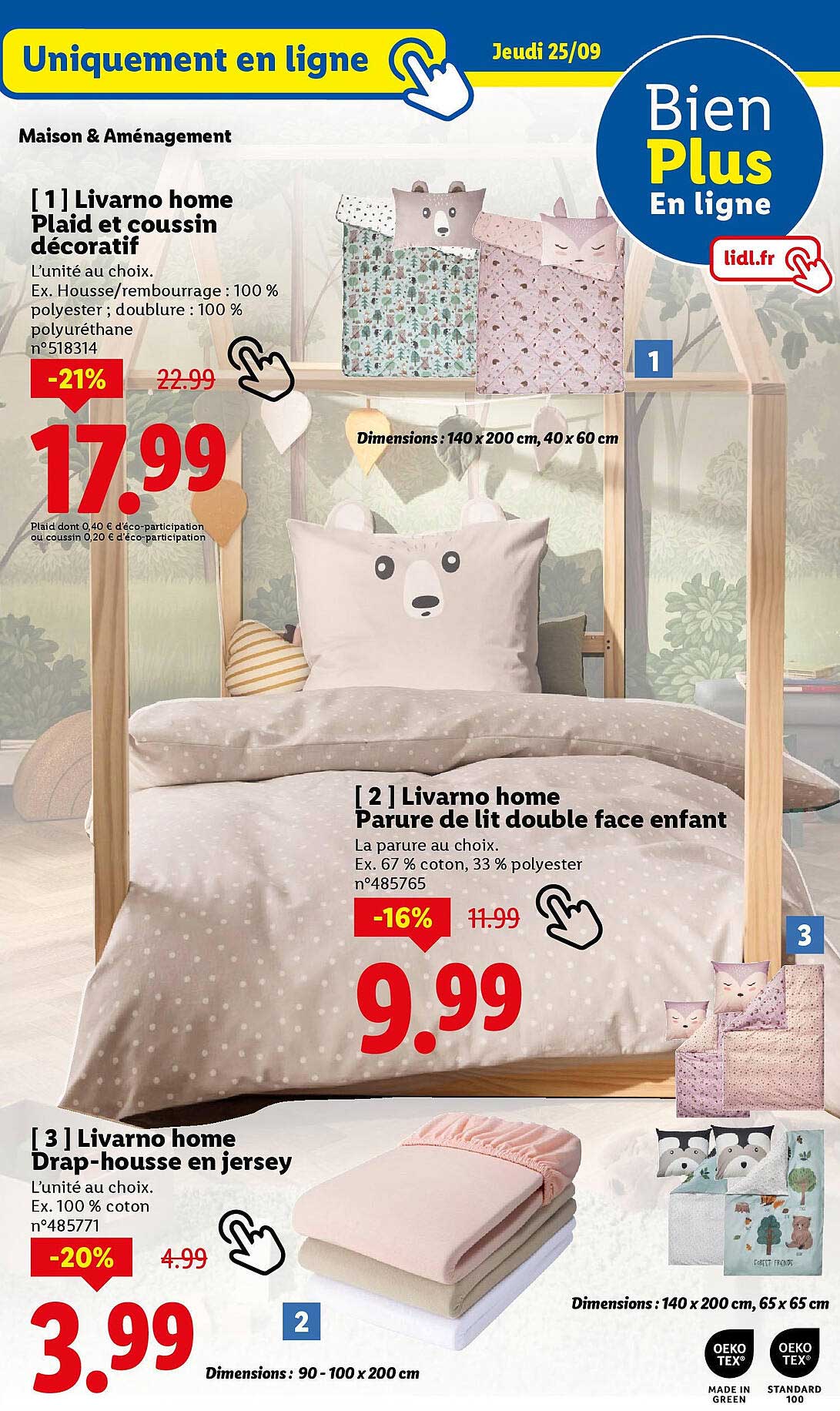 Livarno home Plaid et coussin décoratif