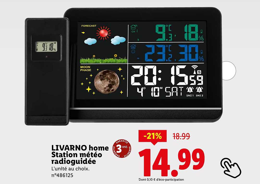LIVARNO home Station météo radioguidée