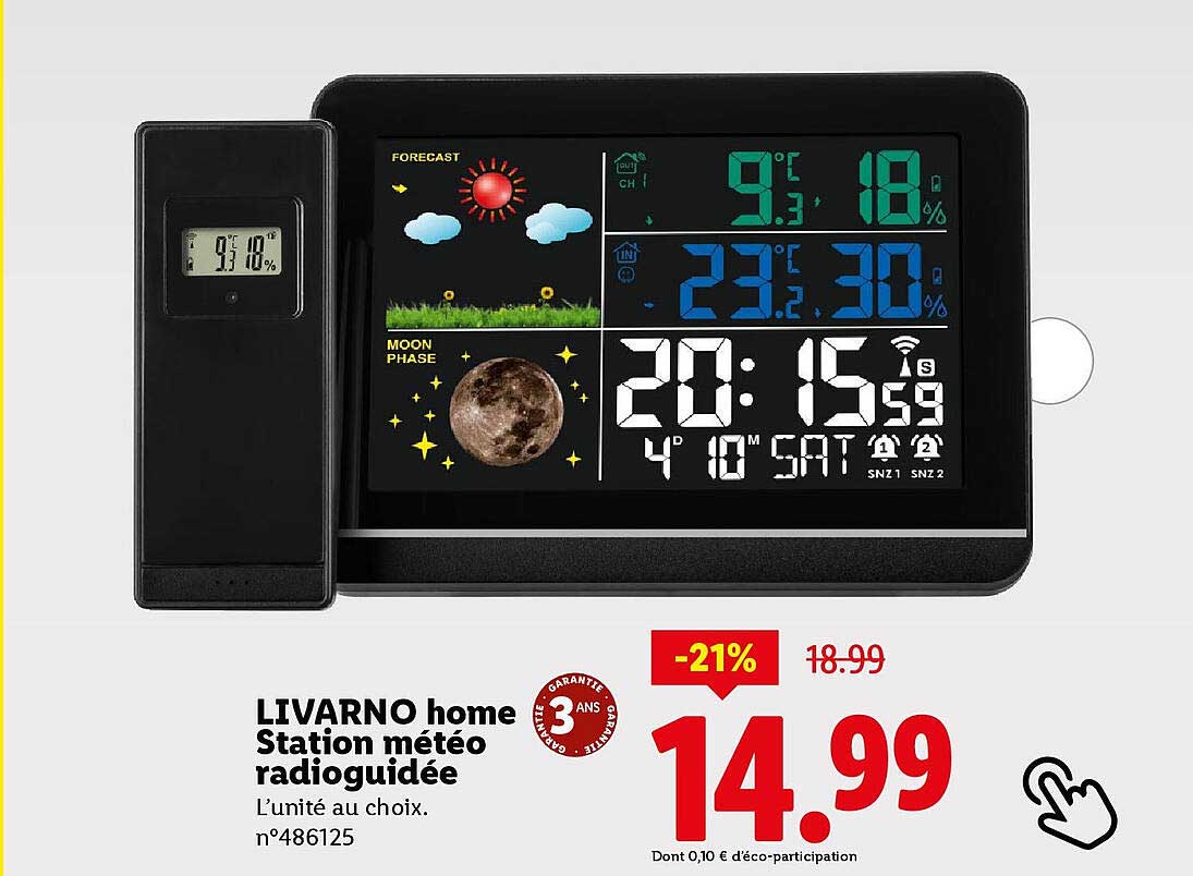 LIVARNO home Station météo radioguidée