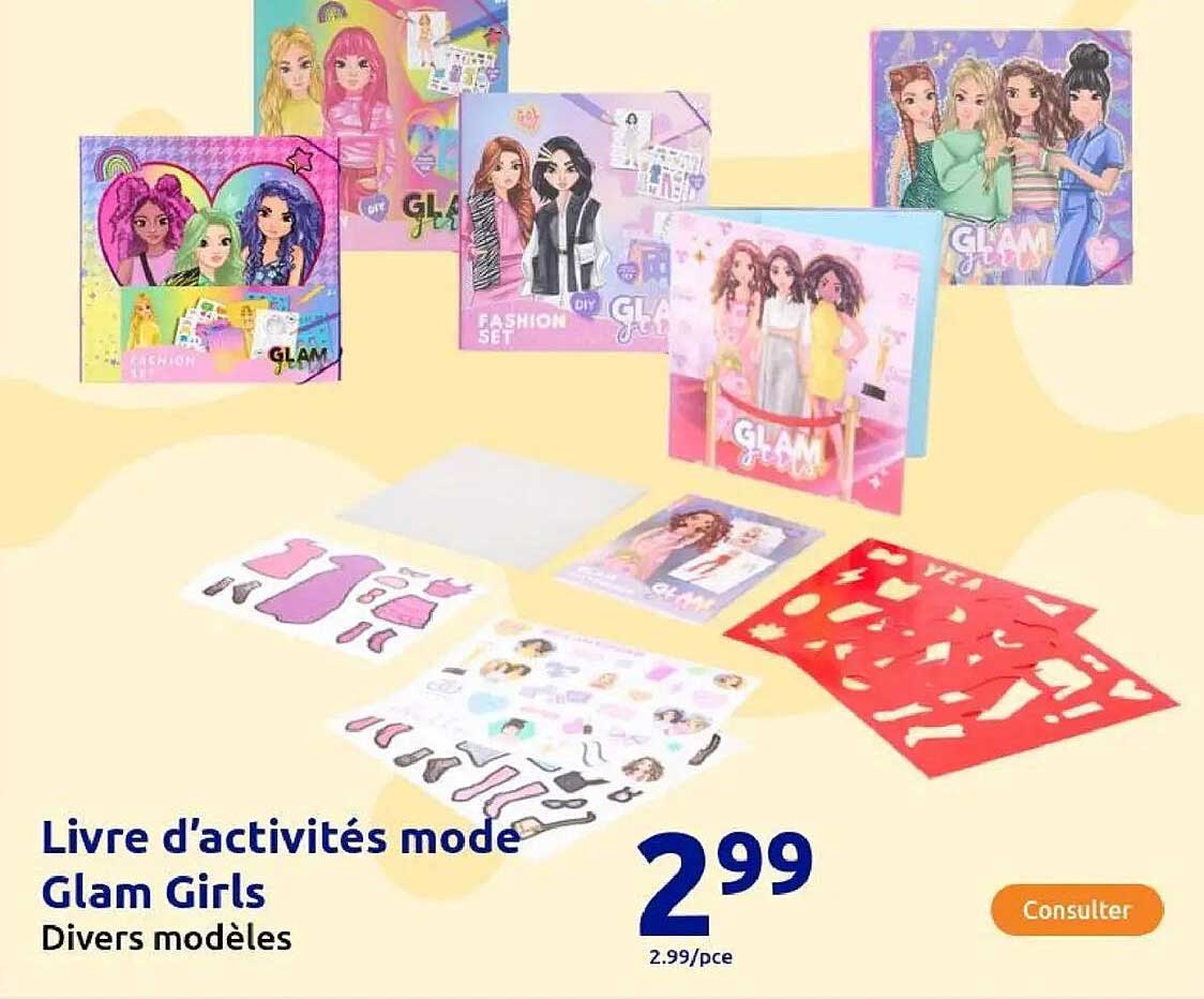 Livre d'activités mode Glam Girls