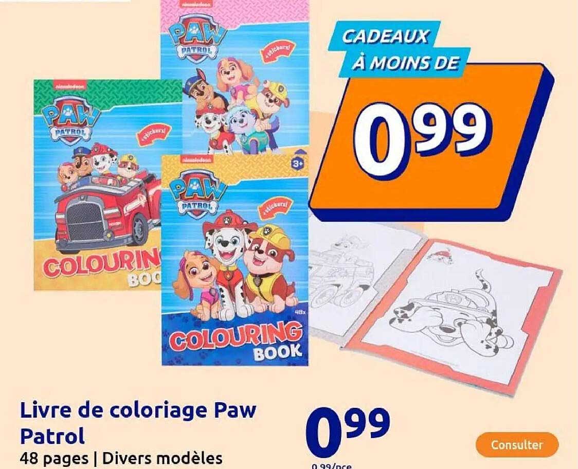 Livre de coloriage Paw Patrol